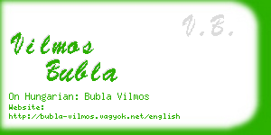 vilmos bubla business card